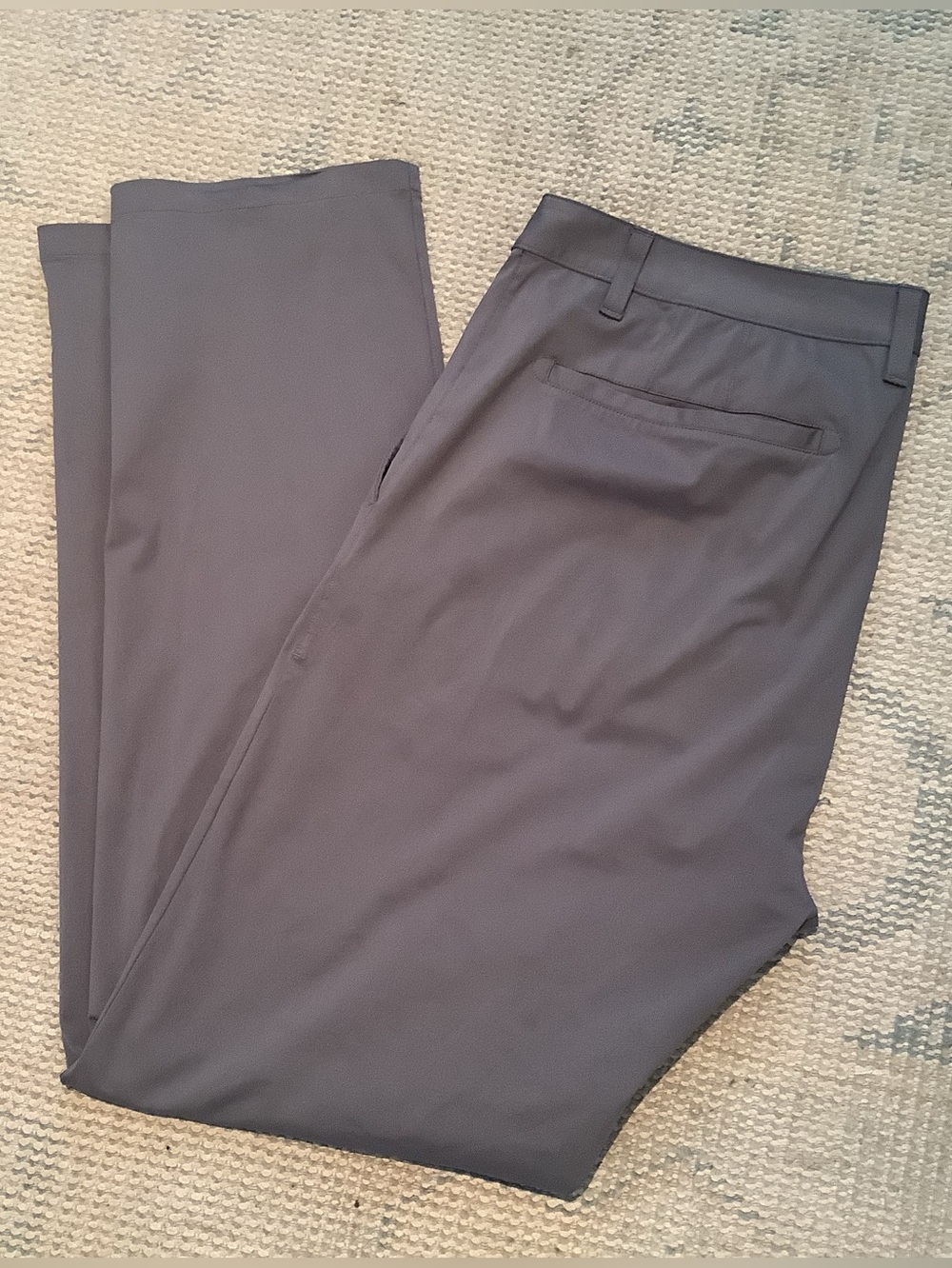 Rhone Commuter Gray Polyester Performance Chino Pants - Men’s Sz 36x32